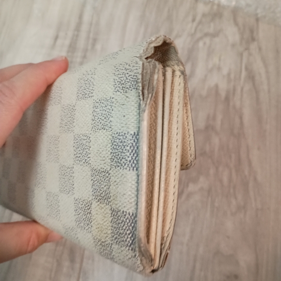 LOUIS VUITTON Portefeuille Sarah N61735 Damier Azur Wallet - Picture 3 of 11